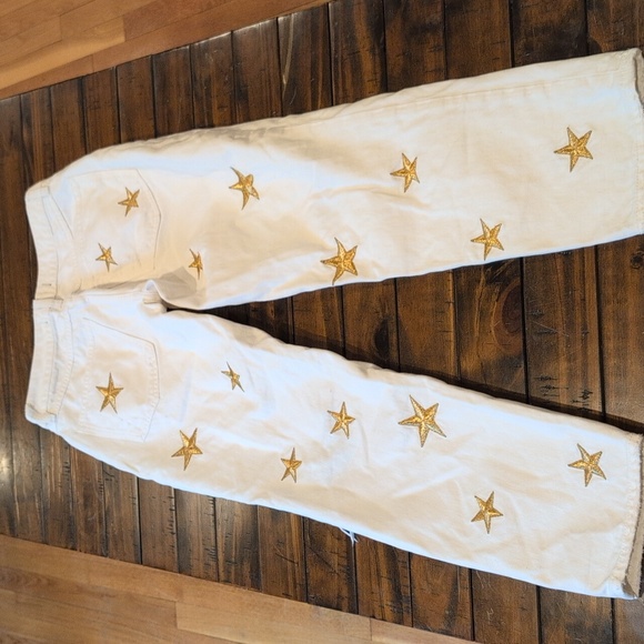 Free People Fast Times Star Embroidered Mom Jeans - Picture 10 of 10